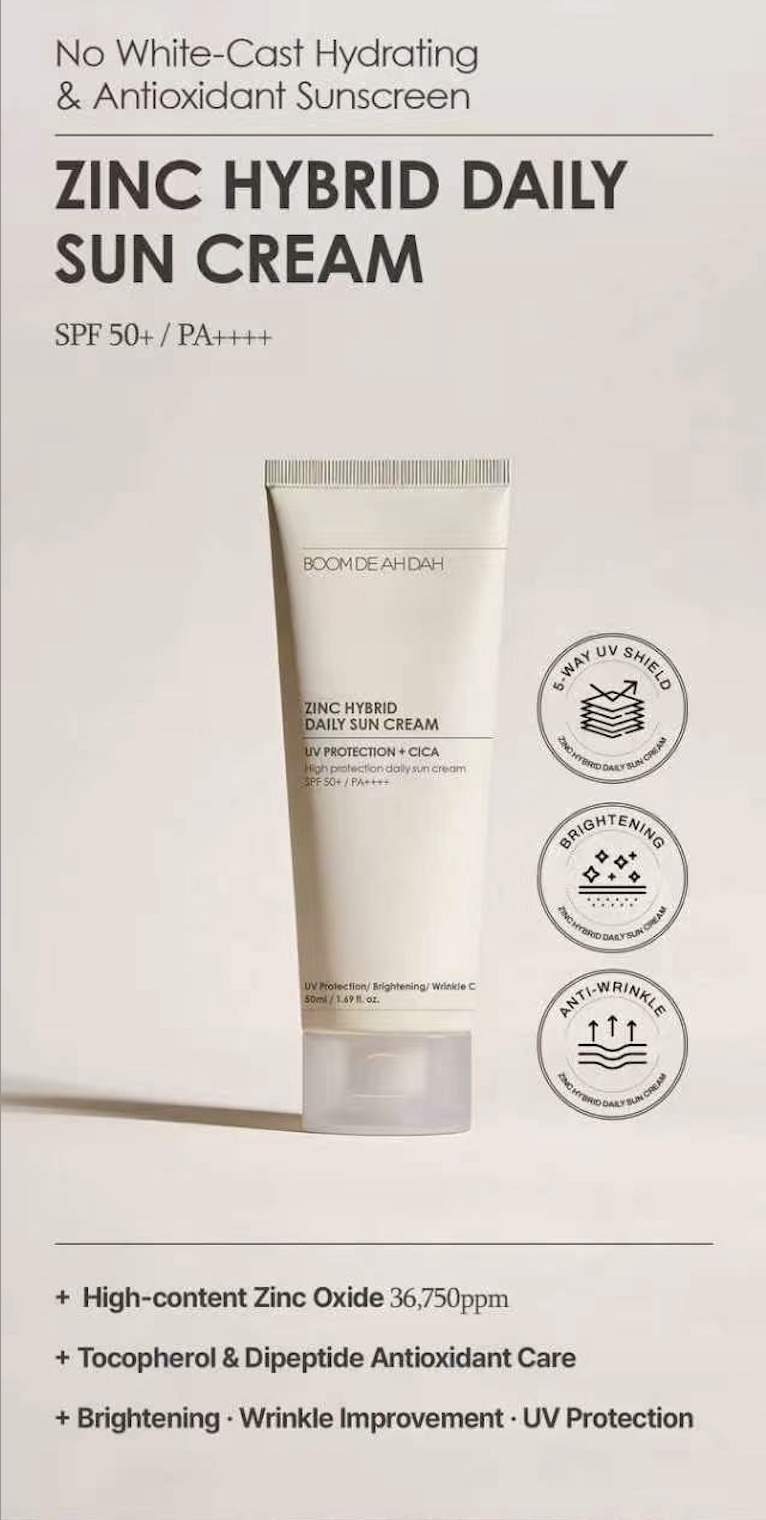 [PRE ORDER] BOOM DE AH DAH ZINC HYBRID DAILY & TONE-UP SUN CREAM BUNDLE 
