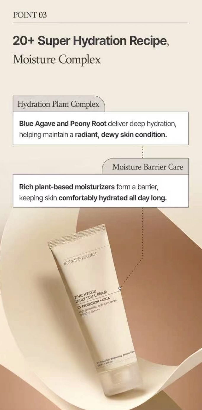 [PRE ORDER] BOOM DE AH DAH ZINC HYBRID DAILY SUN CREAM 50ML