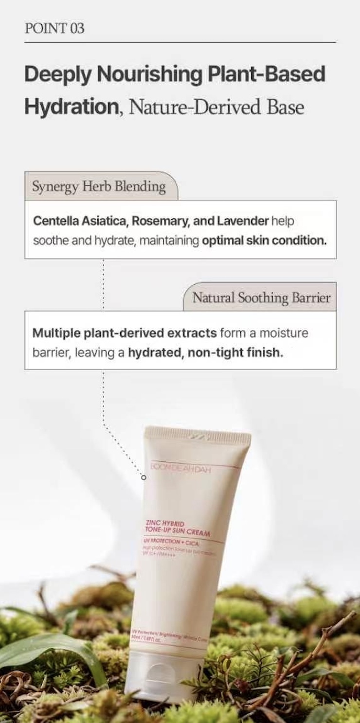 [PRE ORDER] BOOM DE AH DAH ZINC HYBRID TONE-UP SUN CREAM 50ML
