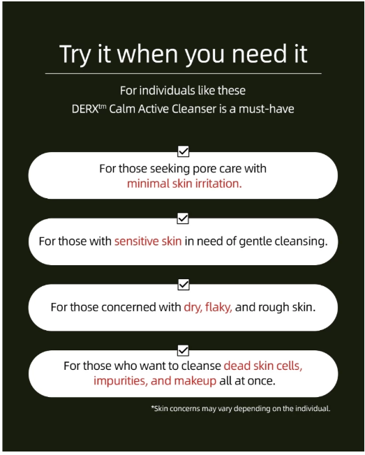 OGANACELL DERX CALM ACTIVE CLEANSER 120ML (GREEN) - 1 bottle free 10ml x1