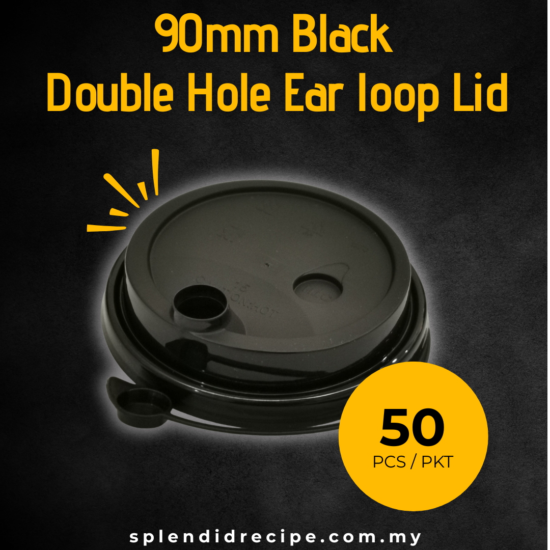 90mm Double Hole Ear Loop PET Lids