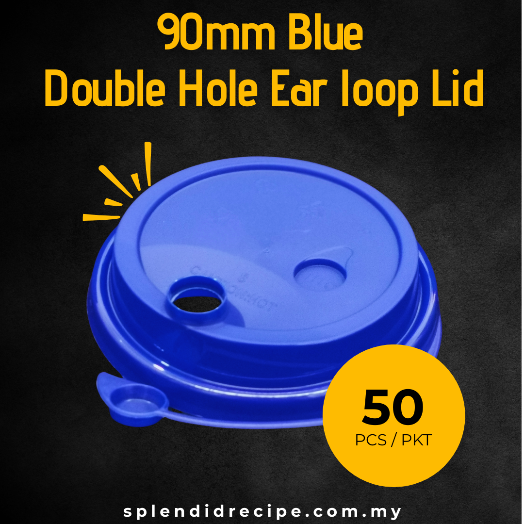 90mm Double Hole Ear Loop PET Lids