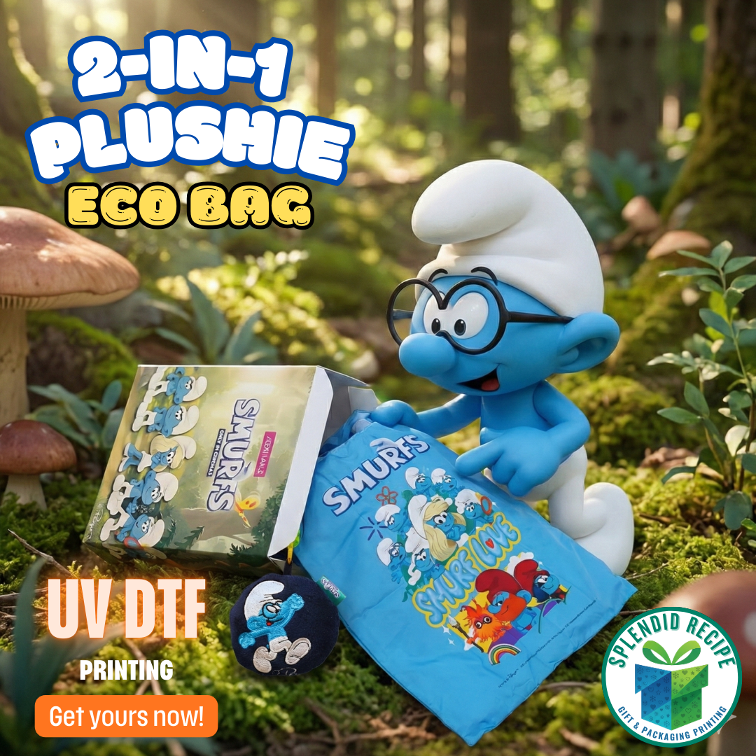 Custom Branded 2-in-1 Plushie Eco Bag (MOQ 500 Set)