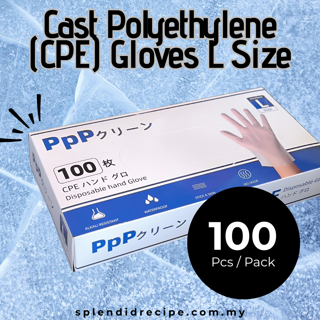 Cast Polyethylene (CPE) Gloves L Size (100 pcs)