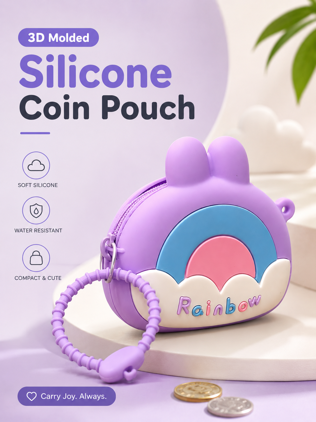 Custom Branded Silicone Pouch (MOQ 100 Set)