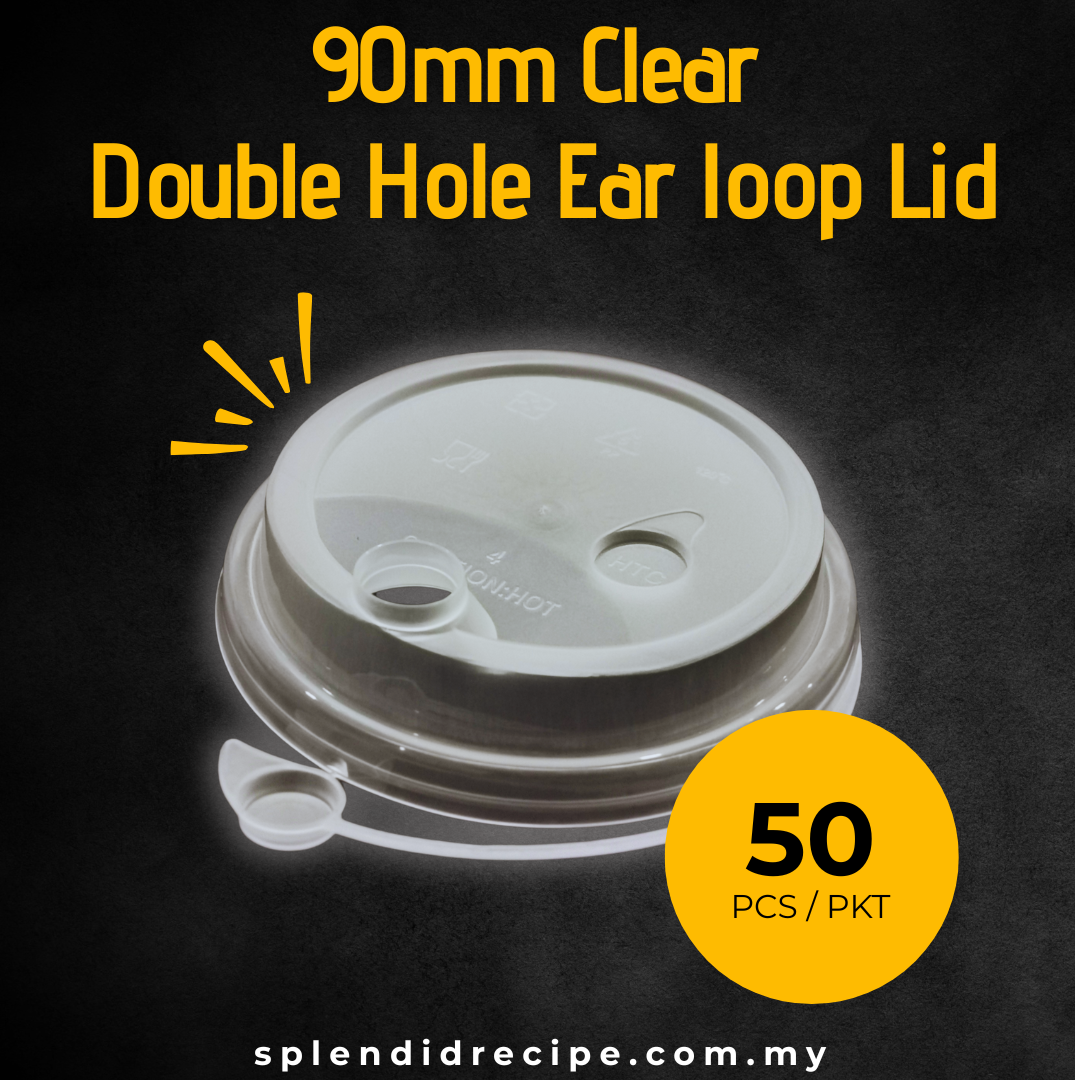 90mm Double Hole Ear Loop PET Lids