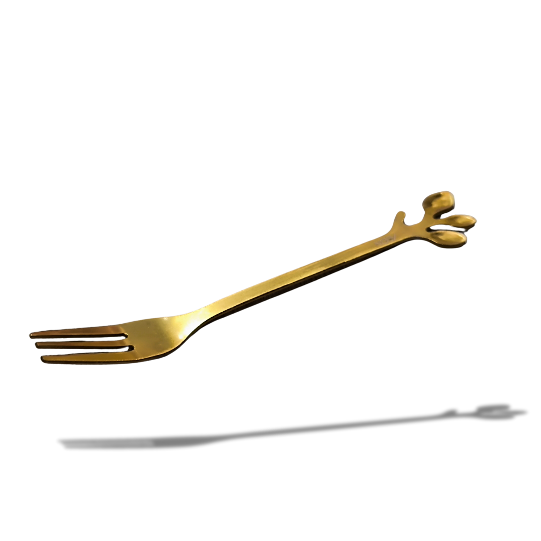 Custom Branded Laser Embroidery Gold Cutlery Set (MOQ 500 Set)