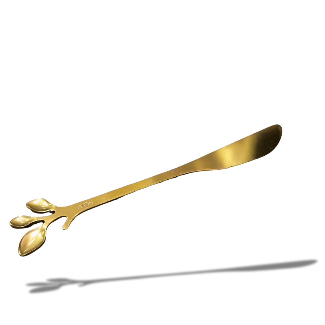 Custom Branded Laser Embroidery Gold Cutlery Set (MOQ 500 Set)
