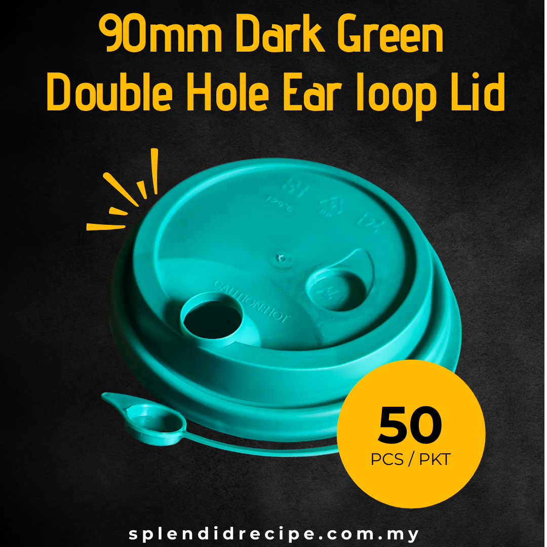 90mm Double Hole Ear Loop PET Lids
