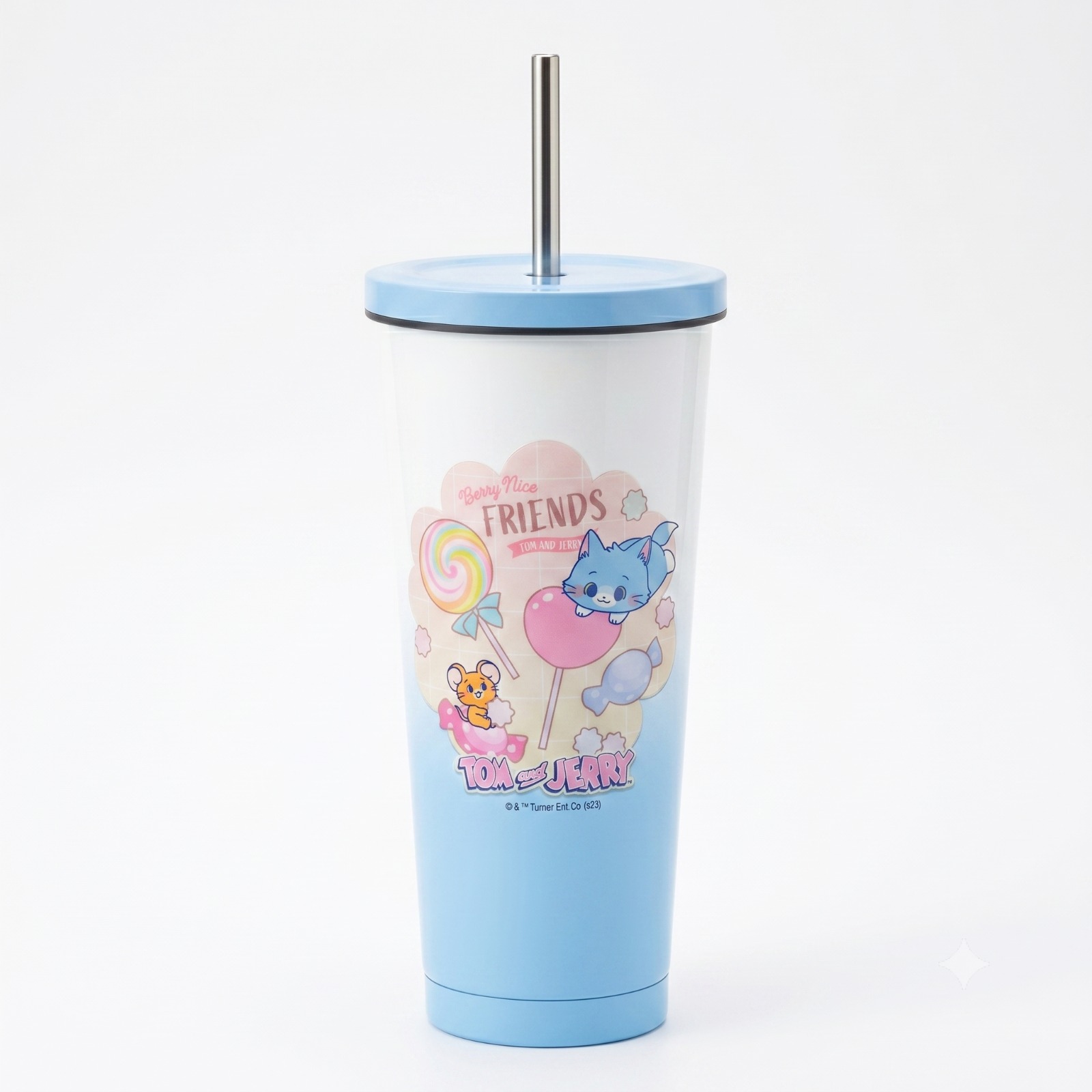 Custom Branded Stainless Steel Tumbler with Metal Straw (MOQ 100 Set)