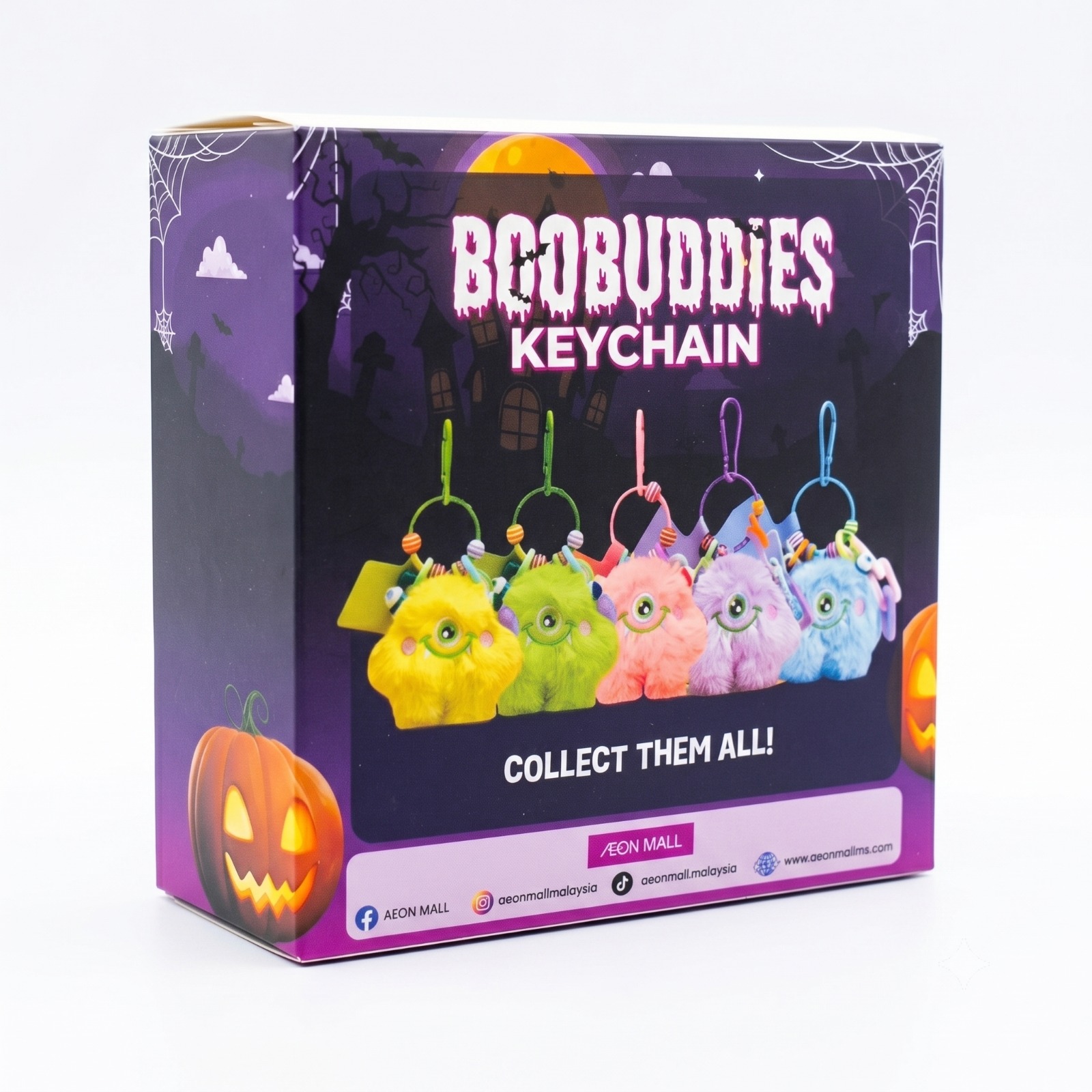 Custom Branded Fluffy Monster Charm Keychains (MOQ 100 Set)