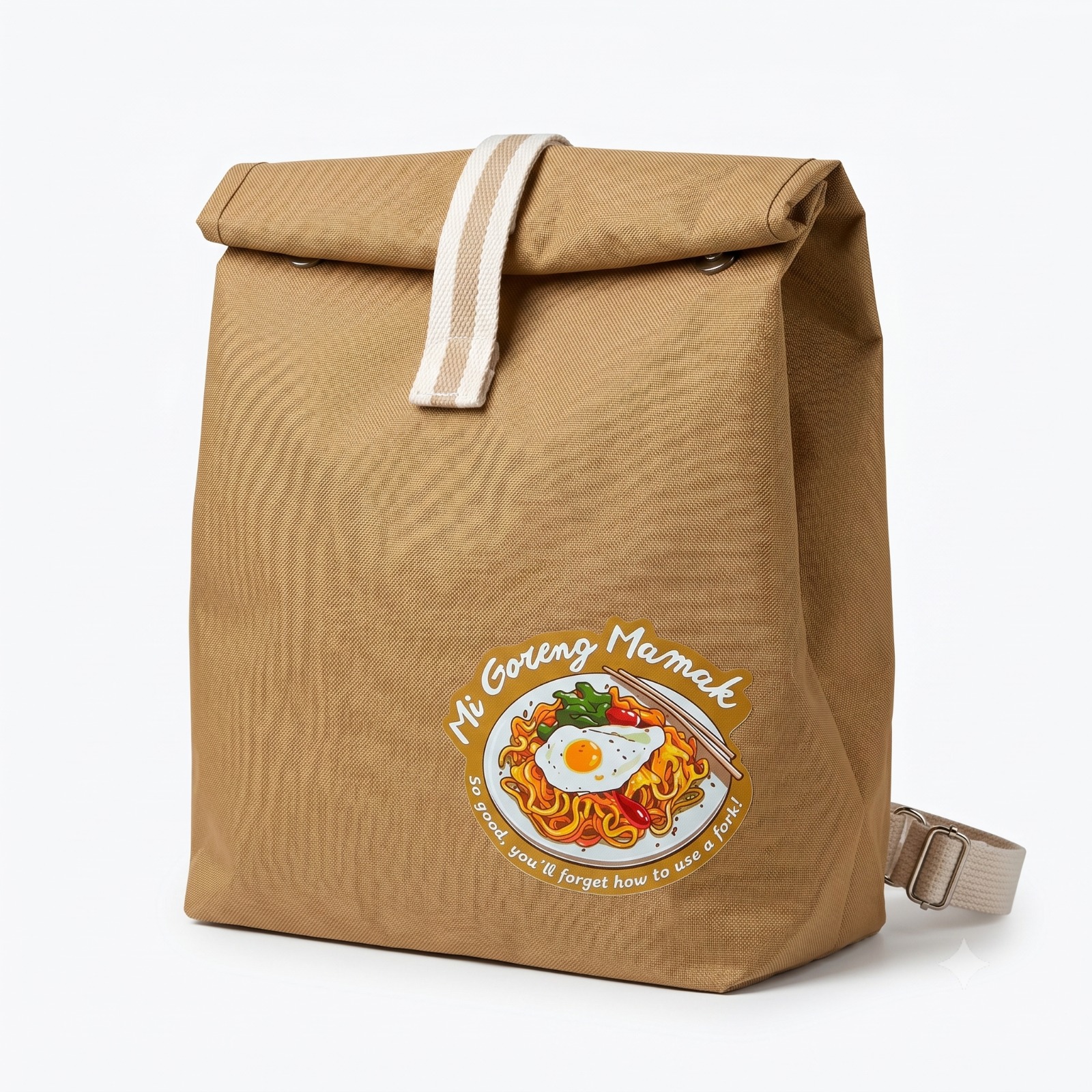 Custom Branded DTF Printed Roll-Top Backpack (MOQ 100 pcs)