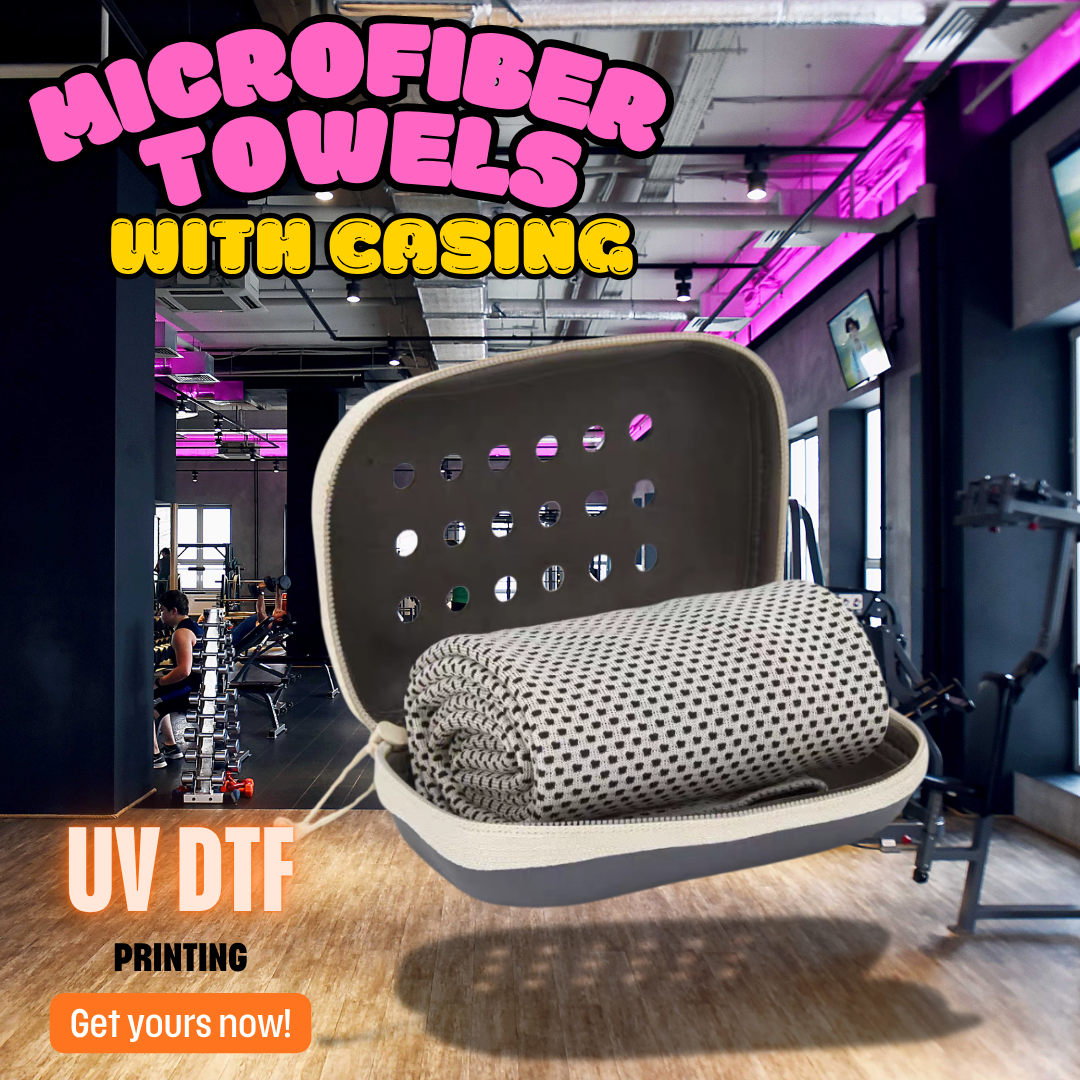 Custom Branded Microfiber Towels with Casing (MOQ 100 Set)