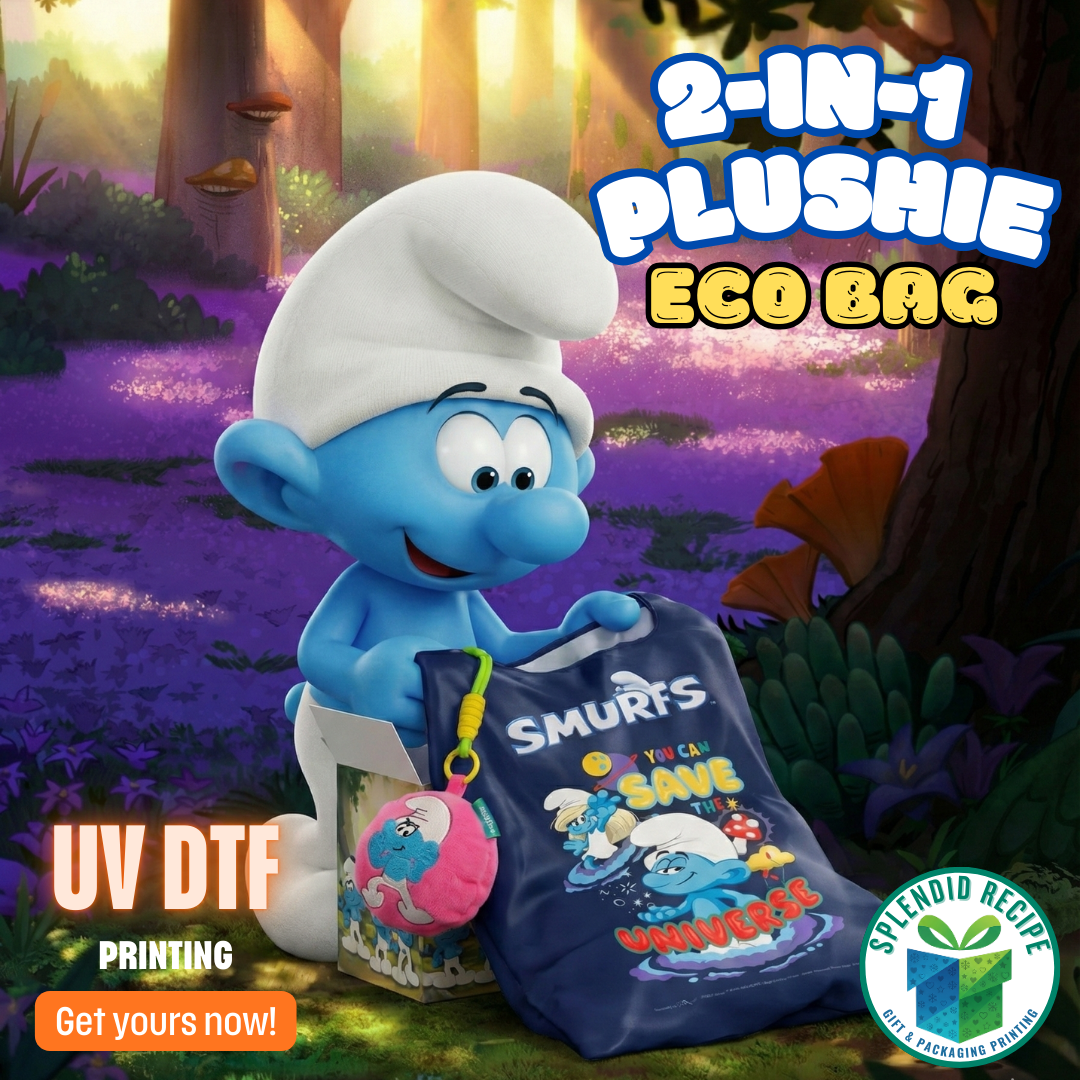 Custom Branded 2-in-1 Plushie Eco Bag (MOQ 500 Set)