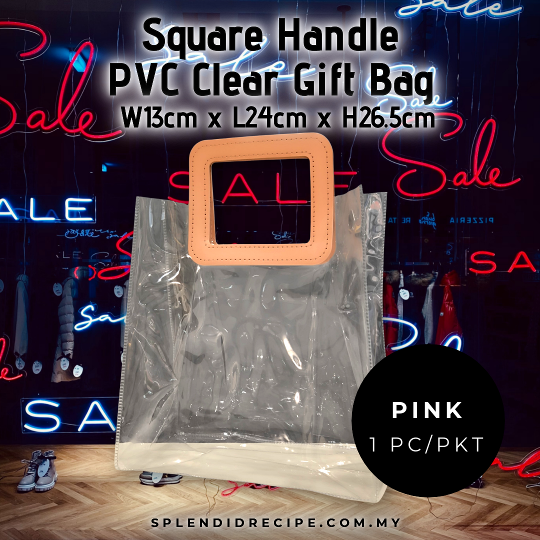 Premium Quality L Size Square Handle PET Tote Bag (1 pc)