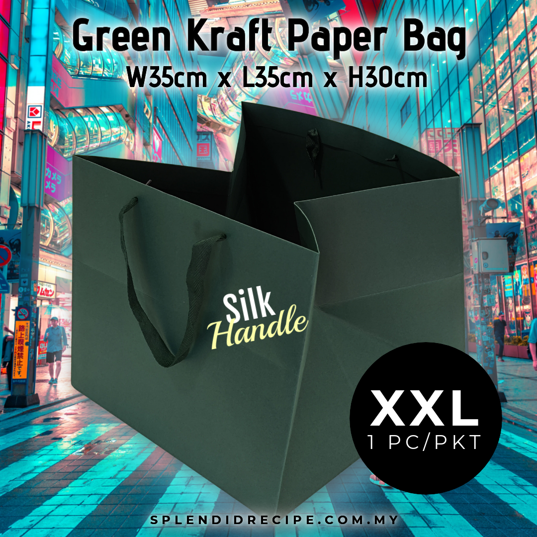 Premium Quality XXL Silk Handle Kraft Paper Bag (1 pcs)