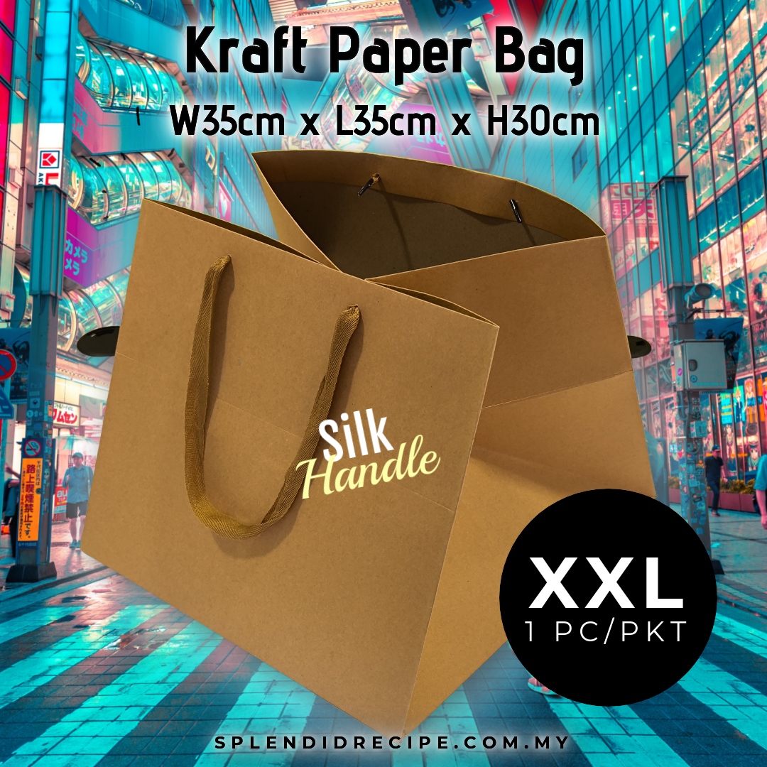 Premium Quality XXL Silk Handle Kraft Paper Bag (1 pcs)