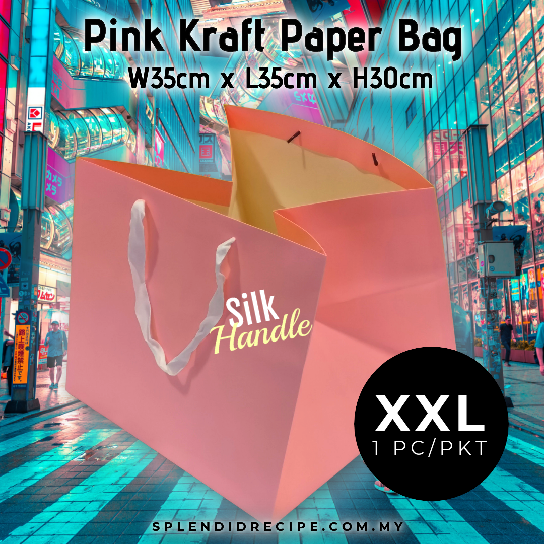 Premium Quality XXL Silk Handle Kraft Paper Bag (1 pcs)