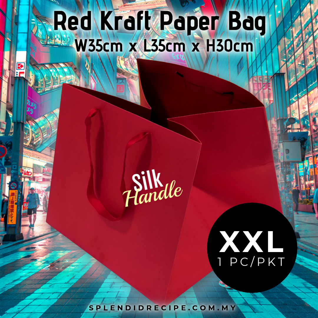 Premium Quality XXL Silk Handle Kraft Paper Bag (1 pcs)
