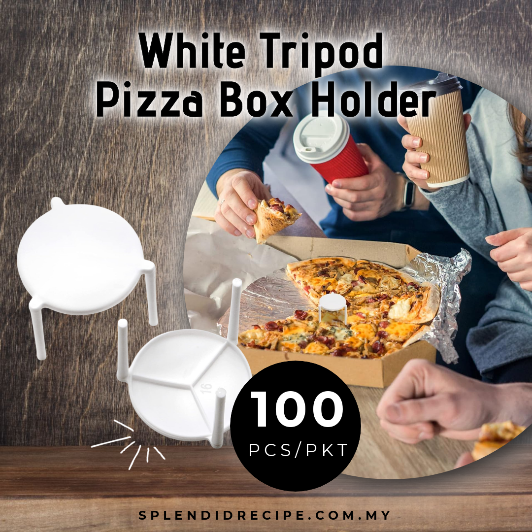 White Tripod Pizza Box Holder (100pc/pkt)