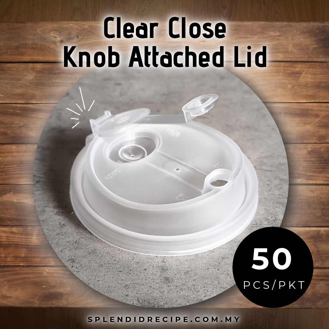 90mm Close Knob Attached Cup Cover for Paper & PP Injection Cup (50 pcs)