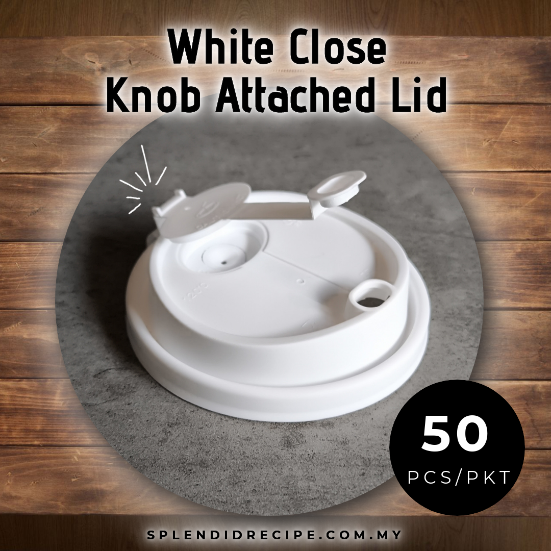 90mm Close Knob Attached Cup Cover for Paper & PP Injection Cup (50 pcs)