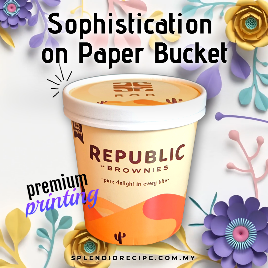 Custom Printed 16oz Paper Bucket with Paper Lid (10k MOQ)