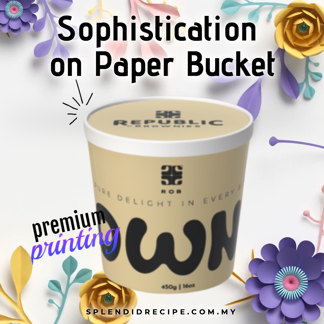 Custom Printed 16oz Paper Bucket with Paper Lid (10k MOQ)