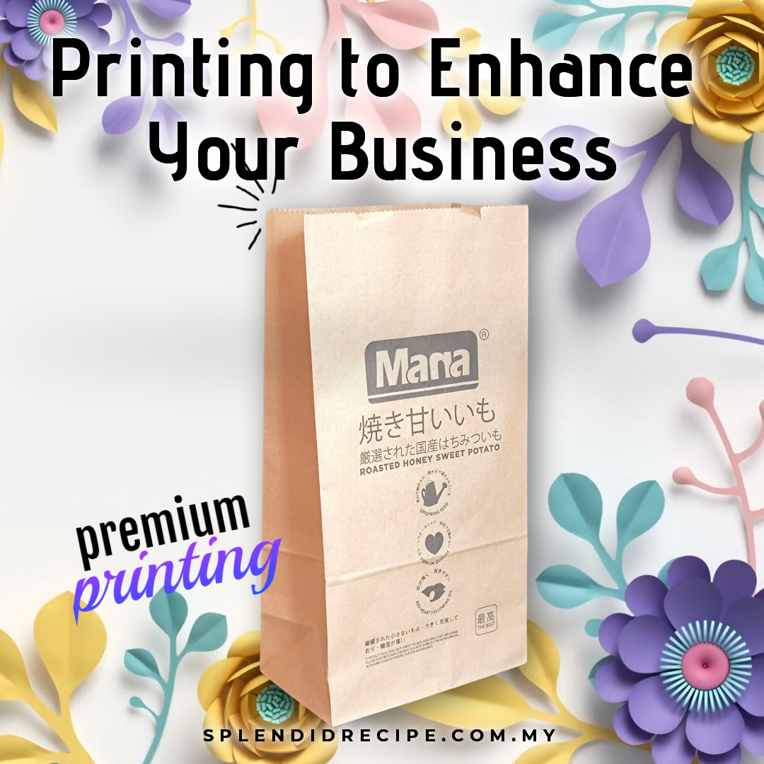 Custom Printed SOS Kraft Food Paper Bag H246 x L127 x W77mm (10k MOQ)