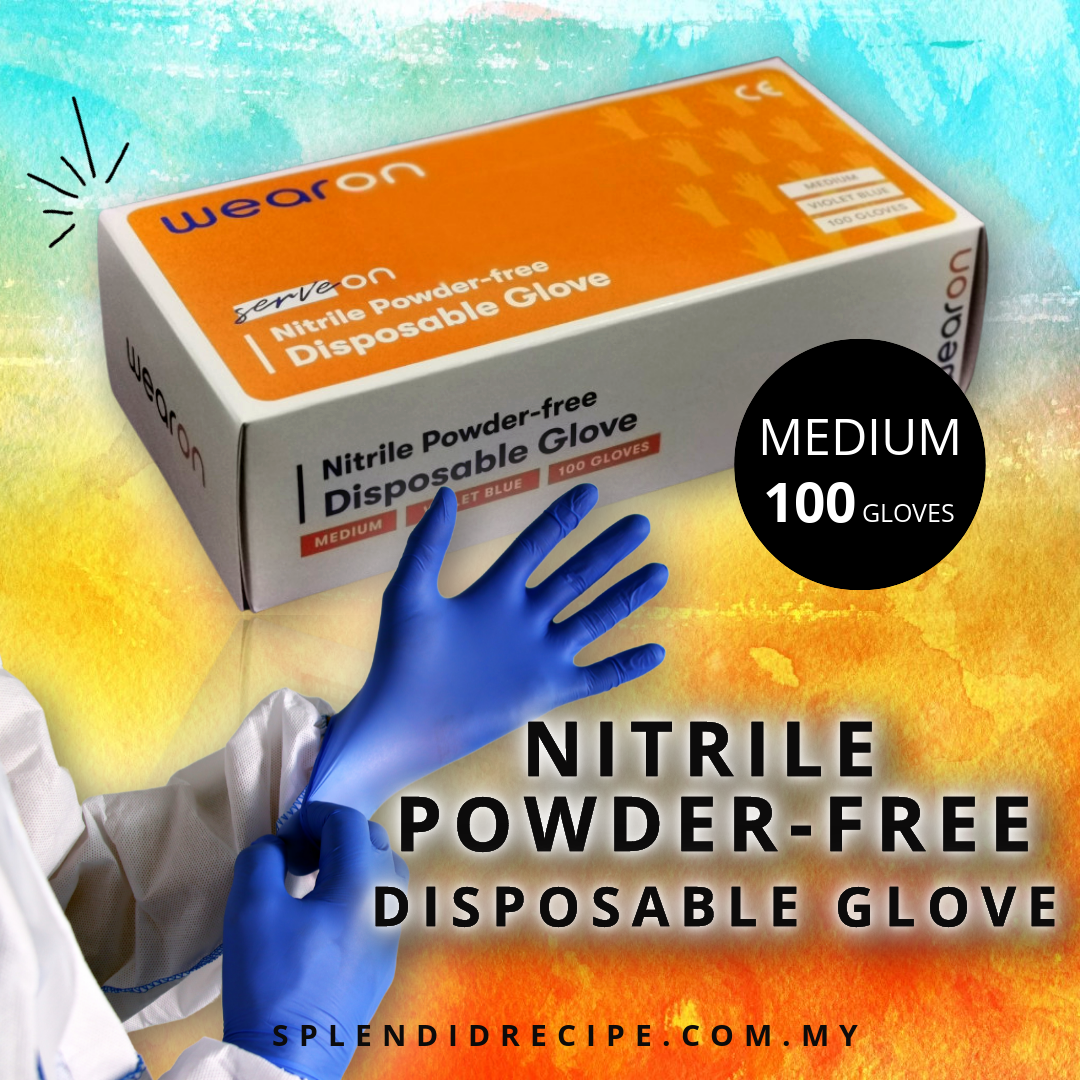 Nitrile Powder-Free Disposable Gloves (100 Gloves)