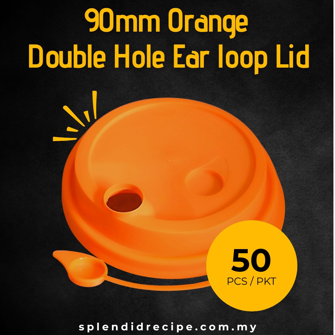 90mm Double Hole Ear Loop PET Lids