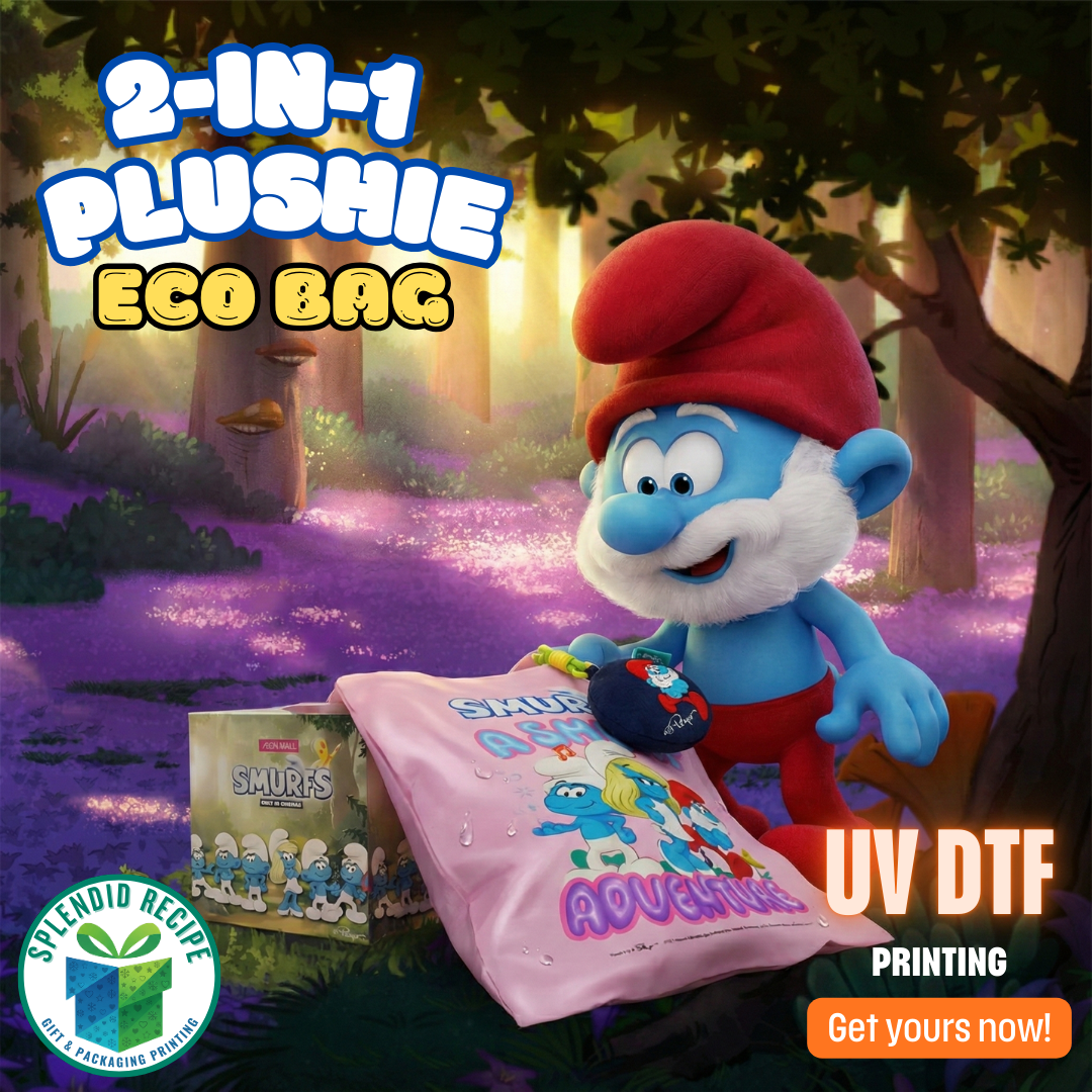 Custom Branded 2-in-1 Plushie Eco Bag (MOQ 500 Set)