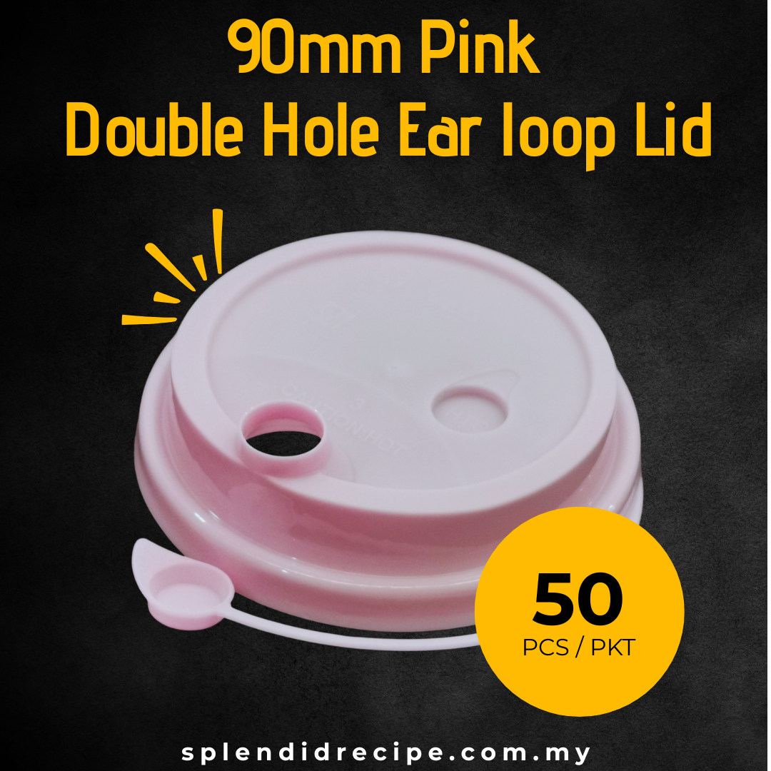 90mm Double Hole Ear Loop PET Lids