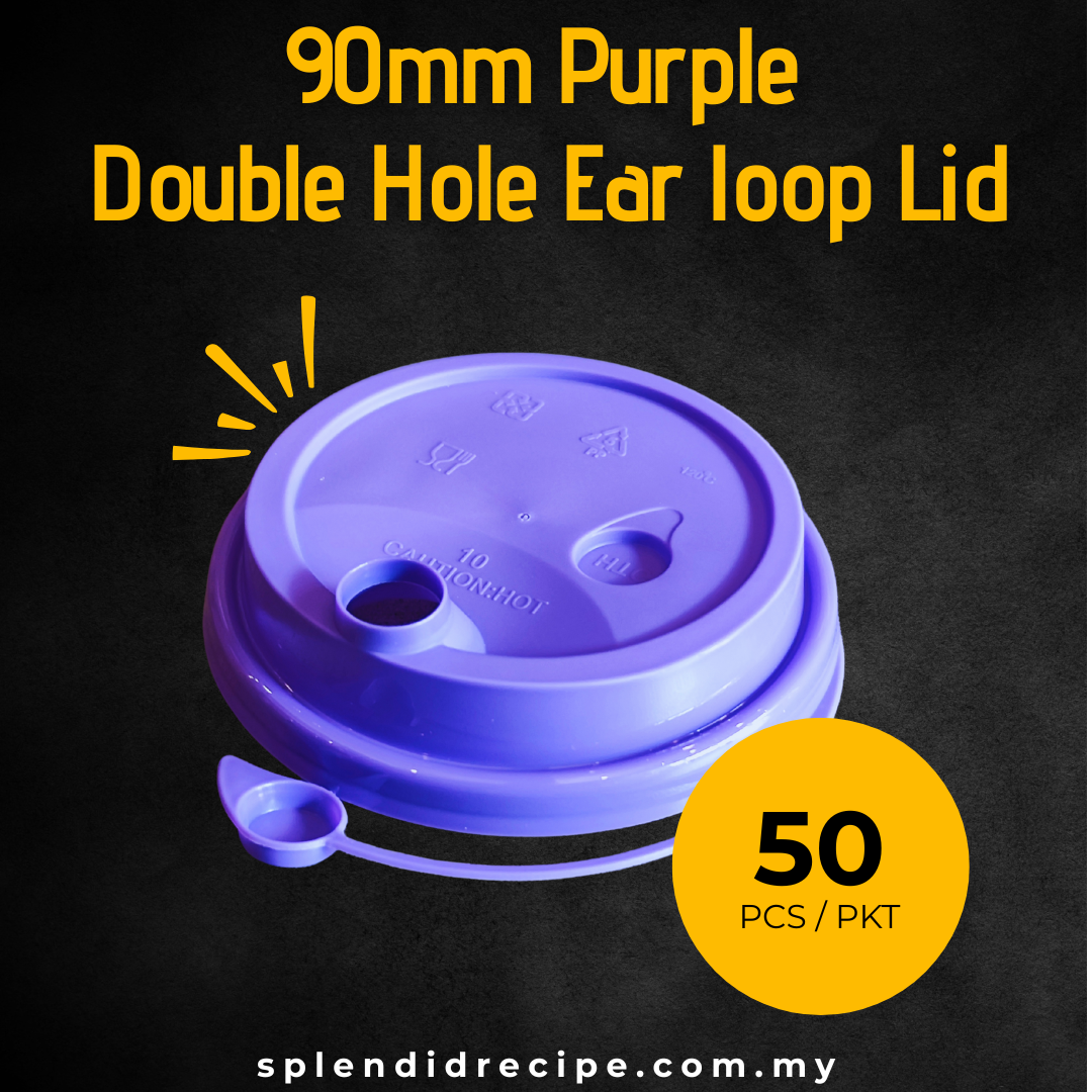 90mm Double Hole Ear Loop PET Lids