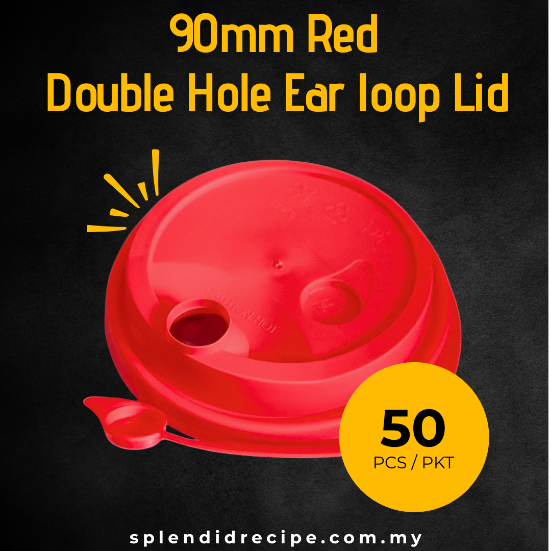 90mm Double Hole Ear Loop PET Lids