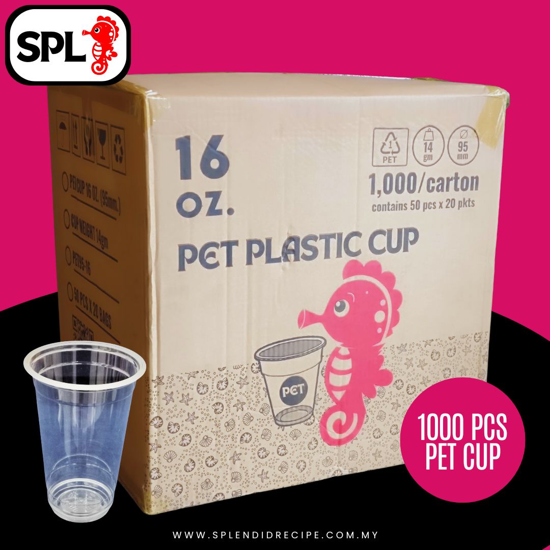SPL 95mm 16oz PET Cup  (1000 pcs/carton)