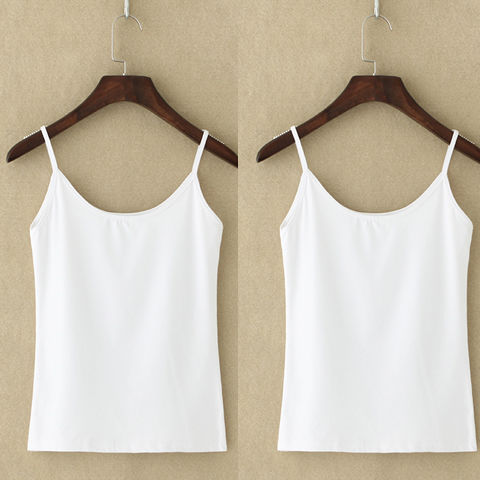 經典必備！純色防走光打底修身內搭外穿吊帶背心-Cicimode