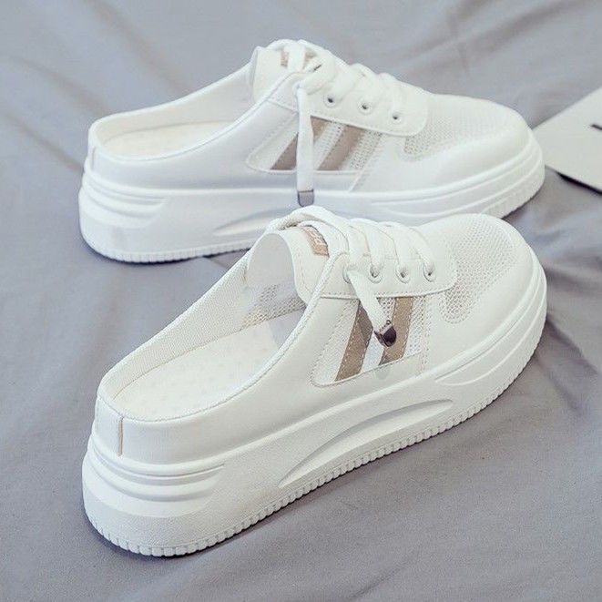 時尚懶人潮流厚底無後跟外穿包頭半拖鞋