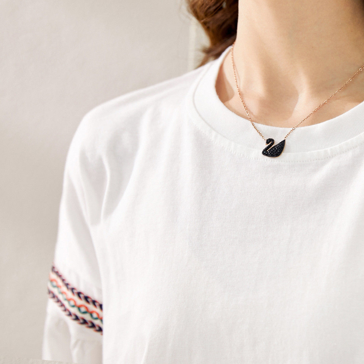 減齡顯瘦小清新簡約純棉七分燈籠袖T恤-Cicimode