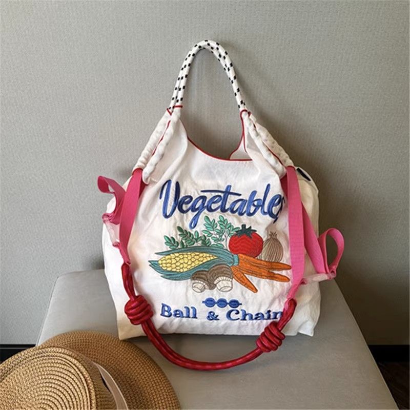 【多款式】小眾刺繡尼龍大容量環保手提單肩斜跨包