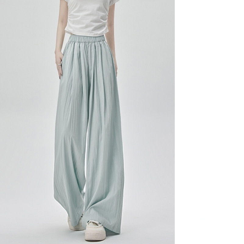 薄款冰絲休閒透氣垂感闊腿顯瘦山本褲-Cicimode