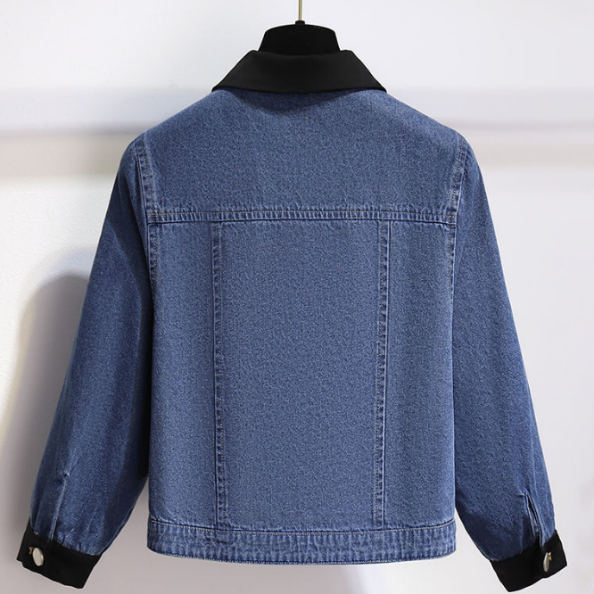 【單件/套裝】小香風牛仔外套+黑色背心連身裙兩件套裝-Cicimode