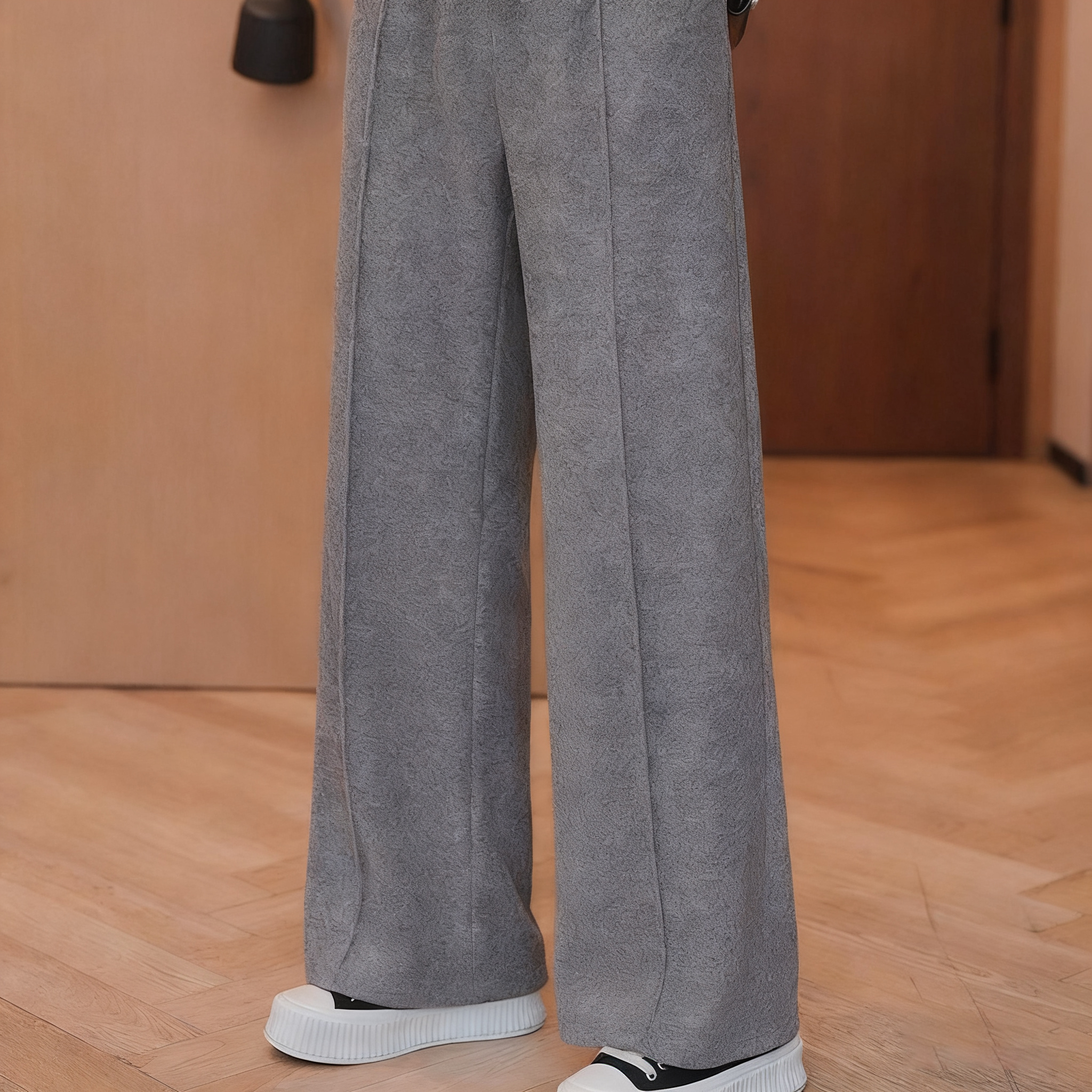 【單件/套裝】時尚連帽短版雙拉鏈外套+直筒休閒褲兩件套-Cicimode