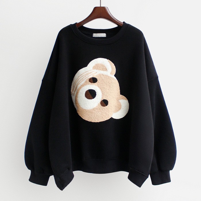 【單件/套裝】美式慵懶寬鬆圓領長袖T恤+休閑闊腿褲兩件套-Cicimode