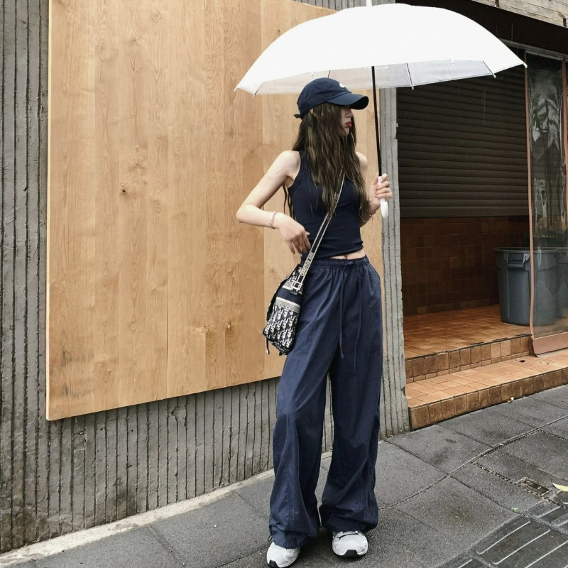 【單件/套裝】美式復古流行時尚背心+工裝休閑褲兩件套