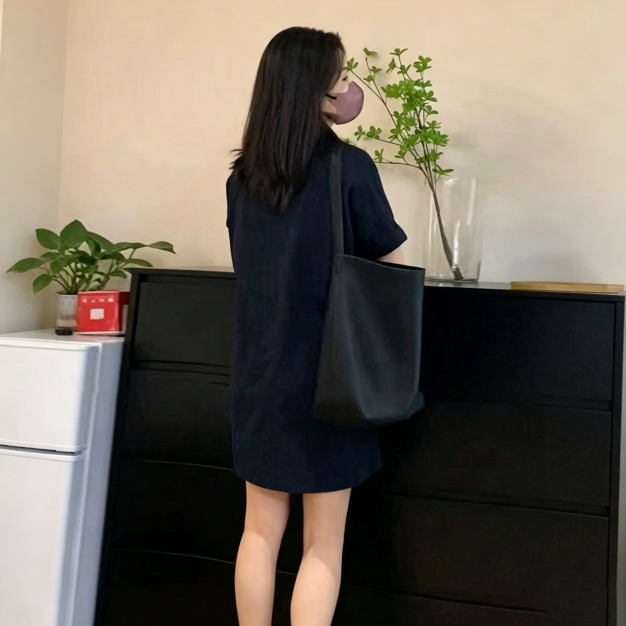 高級感小個子韓系溫柔風polo領短袖襯衫洋裝