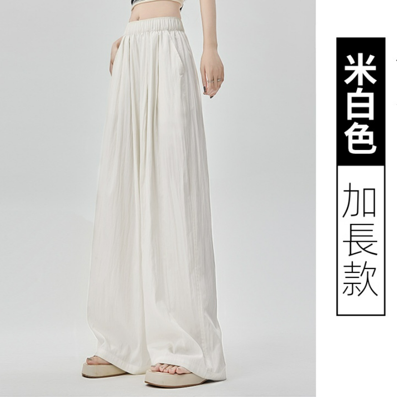 薄款冰絲休閒透氣垂感闊腿顯瘦山本褲-Cicimode