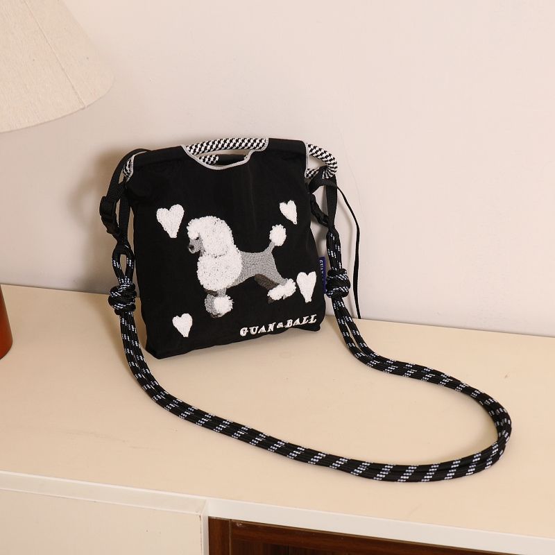 25款日系mini款休閒設計感刺繡環保尼龍手提斜挎包-Cicimode