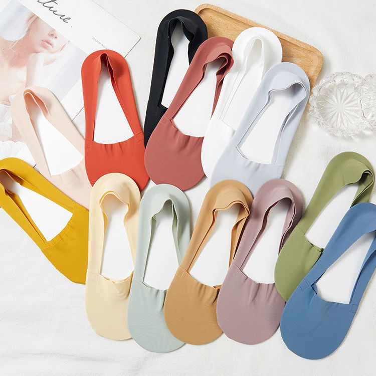 透氣冰絲百搭防滑不掉跟淺口隱形船襪