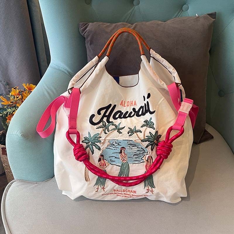 【多款式】小眾刺繡尼龍大容量環保手提單肩斜跨包